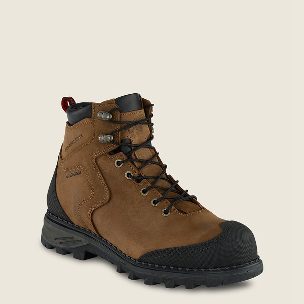 Safety Støvler Herre - Red Wing Burnside - 6-Inch Waterproof Toe - Brune/Sort - CGRSTE-541